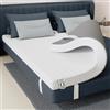 Kiseely Topper Matrimoniale in Memory Foam, 7 cm di spessore materasso Pad Topper schiuma con copertura a cerniera lavabile, materasso Topper per alleviare il mal di schiena (90X190CM)