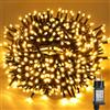 GARITE - Catena luminosa per esterni, 20 m, 200 LED, albero di Natale, bianco caldo, impermeabile, espandibile, con 8 modalità, per interni ed esterni, decorazione giardino, matrimonio, Natale, feste