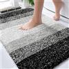 OLANLY Tappeto da bagno 91 x 61 cm, tappeto da bagno in microfibra extra morbido e assorbente, retro in gomma, ad asciugatura rapida, lavabile in lavatrice, per pavimento del bagno, vasca, doccia e