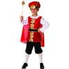 Bristol Novelty Fancy Me Ragazzi 5 Pezzo Rosso Medievale Tudor natività RE Natale Costume Vestito 4-14 Anni - Rosso, 7-9 Years