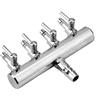 Queerelele Distributore d'Aria in Acciaio Inox Regolabile per Acquario Pompa ad Aria per Acquari Regolatore del Flusso d'Aria Valvola di Ritegno Ingresso 8 mm Uscita 4 mm Separatore del Flusso d'Aria