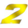 4R Quattroerre.it Numero Gara 2 Anodizzato, Giallo, 27 x 37 mm