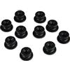 CARTREND Unitec 10360 - Set di 8 Bottoni fermacorda in plastica per rimorchi, Colore: Nero