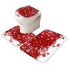 Tiajingzi Set di tappeti da Bagno Natalizi, Decorazione Natalizia per Il Bagno, Copertura per copriwater, Tappetino Antiscivolo per Le Vacanze Invernali, per casa, Appartamento, Hotel, ostello, casa