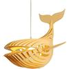 WZLMZ Lampada a Sospensione in Legno, Lampadario a Forma di Pesce Balena a 1 Luce, Lampada a Sospensione a Soffitto Intrecciato per Isola Cucina Illuminazione Camera da Letto Asilo Nido Plafoniera a Soffi