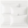 Corredocasa Set di 4 Federe Cuscino Letto 50x80 Made in Italy - 100% Puro Cotone, per Letto Matrimoniale e Singolo - Bianche, Anallergiche e Antiacaro - Ricamo Orlo a Giorno a Gigliuccio (4 Pezzi)