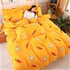 Morbuy Copripiumino in Flanella, Coperta Flanella con Chiusura Cerniera, Copriletto in Pile Invernale Caldo Super Morbido, Biancheria da Letto Singolo, Matrimoniale (220x240cm,Carota Gialla)