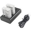 DSTE - Batteria di ricambio LP-E8 + caricatore USB doppio con display LCD, compatibile con Canon EOS 550D, 600D, 650D, 700D, Kiss X4, Kiss X5