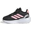 adidas RUNFALCON 5 Shoes Infants, Scarpe da Corsa Unisex-Bimbi 0-24, Core Black/Pink Spark/Silver Met, 26 1/2 EU