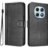 Generic Custodia per Xiaomi Redmi Note 15 Flip Cover Caso Retro in PU Pelle Portafoglio Custodia Carta Fessura Supporto Chiusura Magnetica Cover per Xiaomi Redmi Note 15, Nero