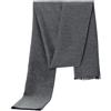 MMYOMI Sciarpe da uomo in seta super morbida lavorata a maglia, colore puro, per autunno e inverno, 01#-Grigio scuro, 180*30cm