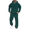 Generico Set Di Tuta Da Uomo Larghi Comodo Felpe Con Cappuccio E Pantaloni Traspirante Tinta Unita Fitness Completi Sportivi Leggera Palestra Tute Da Ginnastica Manica Lunga Casual Set Tracksuit