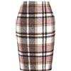 Kobilee Gonne Scozzesi Donna Tubino Invernale Lana Elegante Gonna Tartan Sexy Midi al Ginocchio Gonna a Pieghe Aderente Gonna Plissettata Elasticizzata Curvy Gonna Pantalone