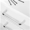 Emuca 9163411 Maniglia per mobile diametro Ø8mm, CC 128mm, Acciaio, Cromato, Set di 20