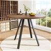 Dolamaní Tavolo da pranzo rotondo 80 cm di diametro (1 pezzo) per 4-6 persone, tavolo color noce, supporto in metallo nero, altezza 75 cm (L)