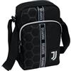 Seven Borsa a Tracolla Uomo - F.C. JUVENTUS Calcio, Nero Bianco - Apertura con Cerniera - Marsupio Ragazzo - Tifoso Juventino - Gadget Calcio Serie A