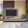 DEGHI Parete attrezzata 280 cm ardesia con pannello porta tv - Clary