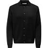 ONLY & SONS Onsjacob Reg LS Cardigan Knit, Nero, S Uomo