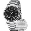 CIVO Orologi da Uomo Analogico Classico: Elegante Orologio da Polso Acciaio inossidabile Uomo Lavoro Data - Orologio Quarzo Pelle Nero Regalo
