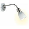 BRILLIANT lamp Sofia braccio flessibile da parete e interruttore ferro/cromo | 1x D45, E14, 40W, adatto per proiettori a caduta (non inclusi) | Scala da A ++ a E | Con interruttore a levetta