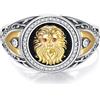 URONE Anello a forma di leone, in argento Sterling 925, regno animale, con testa di leone, regalo per uomini e donne #10