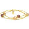 Sospiri Venezia Bracciale Donna Vetro Murano con Perle | Confortevole ed Elegante | Idea Regalo con Scatola Inclusa e Certificato | Per Mamma, Fidanzata, Amica (Oro Rosa-Lilla)