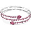 Swarovski Polsini Twisty taglio misto - Rosa - Placcato rodio - 5717576, Misura unica, Metallo placcato al rodio, cristallo
