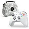 Machenike G6V2 Controller, 2 motori a bobina mobile HD, joystick TMR con coppia regolabile, 2 trigger TMR, pulsanti ABXY facilmente intercambiabili, 4 pulsanti programmabili, 1000 Hz, 1200 mAh, Bianco