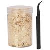 Buachois Foglia Oro Decorazione,10g Set di Scaglie di Resina per Doratura, Scaglie di Lamina Oro con Pinzette per Dipingere Arte della Resina Statua Dorata Nail