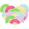 AolKee 15 scomparti colorati, 5 colori * 3 scomparti estivi per matrimonio, ventaglio pieghevole a mano, scomparti per colori, bomboniere, decorazione matrimonio (rosa rosso, giallo, viola, verde, blu