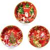 KEELYY Set di 3 Piatti Natalizi, 28.5 cm Piatti di Natale, Avvento, Piatti Decorativi Riutilizzabili con Motivi Natalizi, Servizio Piatti Natalizio, Decorazione da Tavolo per Natale