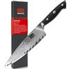 SHAN ZU Coltello da Chef Damasco 20 cm, Coltello da Cucina a 67 Strati in Acciaio Damasco Giapponese AUS-10 Kiritsuke ad Alto Contenuto di Carbonio con Impugnatura G10 - Sun Series