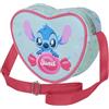Disney Lilo e Stitch Candy-Borsa a Tracolla Cuore Casual, Blu, 21 x 15,5 cm