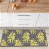 Ottomanson Passatoia con motivo limoni, collezione Lemon, antiscivolo, 50 cm x 150 cm, colore: Grigio con motivo limoni