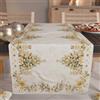 PETTI Artigiani Italiani - Runner da Tavola Natalizio per Cucina 140x40 cm, Runner Natalizo Elegante Xmas Gold, 100% Made in Itay