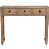 DRW Consolle Tavolo di ingresso Olmo massiccio naturale 104x27x85 cm