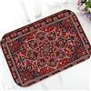 WAXB 3D Zerbini Stampa Zerbino Orientale Floreale Astratto Tappeto Rosso Tappeto Antiscivolo Zerbino Ingresso Asiatico Regalo Per La Casa Decorazioni Per La Casa Regalo 50X80 Cm