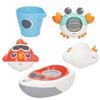 COLORBABY 34024 Genial Baby Set Giocattoli per il bagno, 5 pezzi, Barquito, uccellino, Nuvole, Granchio con Ventosa, Vasetto, Giocattolo per bambini, 6 mesi, per giocare in acqua