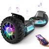 SISIGAD 8.5 Pouces Tires Self Balancing Scooters with Music Speaker, Self Balancing Scooter for Kids