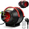 Ikodm 150 mm Ventola Aspirazione, Ventola Estrazione Ventilatore del Condotto con controllore di velocità variabile, 540 m3/h Estrattore Aria per bagno, WC, cucina, serra (GOL-8857-M1c)