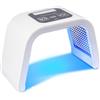 Biggittig Terapia a LED, 7 colori, maschera LED per il viso, maschera per il trattamento della luce, maschera per il viso PDT fotonico, terapia della pelle, viso e collo antirughe, rimozione dell'acne per spa