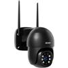 REIGY 8MP Telecamera PT WIFI Esterno 360 Gradi, Videocamera Sorveglianza Outdoor, Impermeabile Visione Notturna a Colori Allarme APP Compatibile con iOS/Android NVR