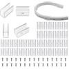 Lucienstar Staffe di montaggio per luci al neon, 50 pezzi, clip di fissaggio per luci al neon, accessori per luci al neon flessibili in silicone da 6 x 12 mm, insegne al neon fai da te (50 viti, 50
