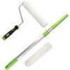 ToolSpace Rullo da Pittura - 2x Rulli 25 cm con Asta Telescopica Leggero 105 cm 1x Impugnatura Applicatore Assorbente per Murale Domestico Pareti e Soffitti Attrezzo Lavori di Ristrutturazione - Lana