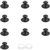 ZSUIQIN 10 Pezzi Pomelli Autoadesivi per Cassetti in Acciaio Inox, Pomolo per Mobili Rotondo, 38 x 22mm, Pomelli per Porta Adesiva, Senza Foratura, Per Porte e Finestre, Armadi, Armadi (Nero)