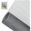 HASLED Zanzariera per Finestre 120x250 cm Grigio - Rete Tagliabile a Metraggio per Casa, Ufficio, Frutteto
