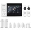 XNH Schermo Tattile 4.3'' Sistema di Allarme Casa Senza Fili GSM+Wi-Fi, App Push, 12 Pezzi Antifurto Casa Wireless, Kit Allarme DIY con Sirena 120DB, Sensore Porta, Telecomando, Sensore di Movimento
