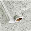 HotDecor Yullpaper Carta Da Parati Effetto Marmo Grigia Rivestimento Adesivo Per Mobili Cucina Pvc Rotolo Pellicola Adesiva Grigia Per Mobili Carta Adesiva Modello Di Granito Per Top Cucina Armadio 40 x 200cm