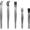 MMOBIEL Set di Pinze per Entomologia di MMOBIEL [5 Pezzi] - Strumenti di Precisione in Acciaio Inossidabile con Pinzette con Punta in Gomma - per Entomologia, Spillatori Insetti/Farfalle e Lavori Delicati