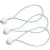 perdix 25 elastici con sfera, 19 cm, colore bianco, per striscioni, teloni, tende (estensibili, tenditori in gomma, tenditori, teloni, gommini per teloni, gomme per tendaggi)
